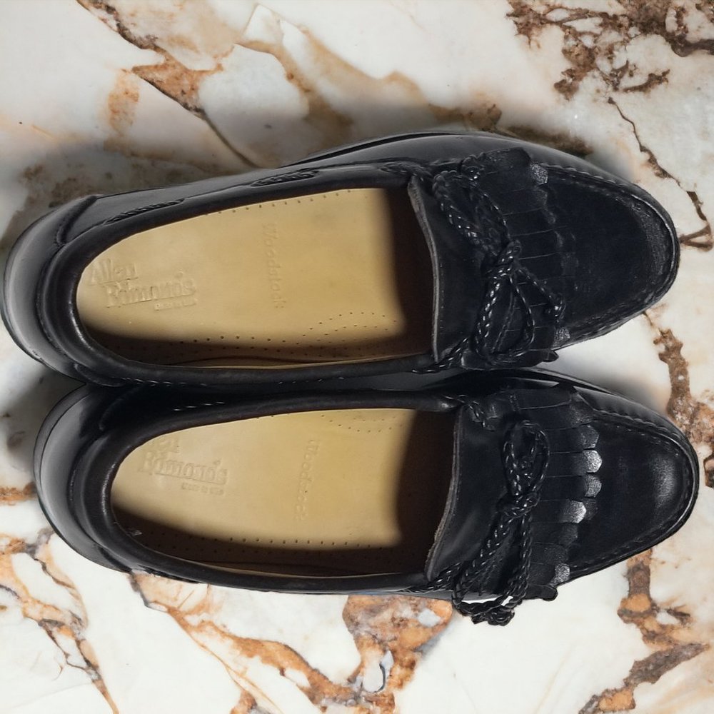 Allen Edmonds Men's Black Leather Tassel Woodstock Slip On Loafer Size 8D - Picture 6 of 8